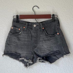 Gray Levi's 501 Women's Shorts, Size: 25